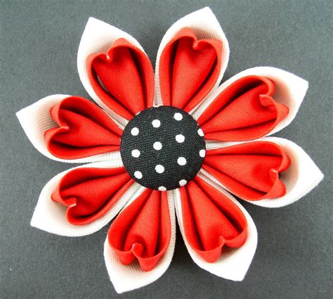 Double Kanzashi Flower | Bumbleberries Boutique