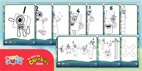 FREE Numberblocks: 1-10 Coloring Sheets (teacher made)