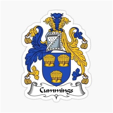 "Cummings Coat of Arms / Cummings Family Crest" Sticker for Sale by ...