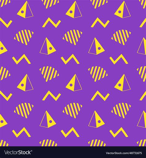 90s trendy geometric memphis seamless pattern Vector Image