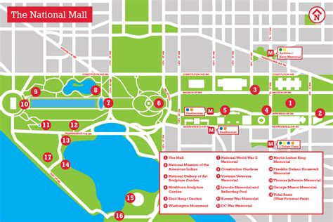 The National Mall Washington Dc Map - Aloise Marcella