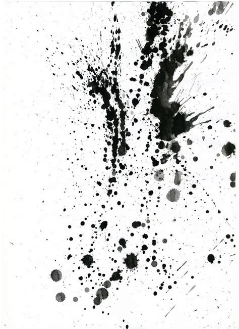 Black Ink Splatter Painting