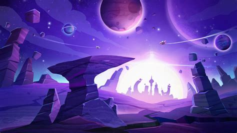 ArtStation - Galaxy Landscape Illustration