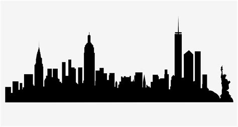 Free SVG: New York City skyline silhouette free svg