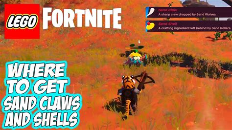 Lego Fortnite - How to Get Sand Claw and Sand Shell Easy - YouTube