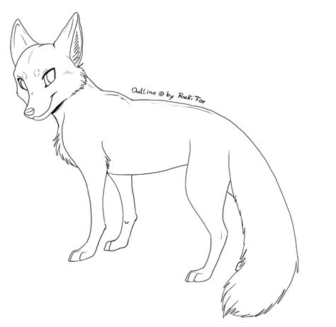 Free Fox Outlines 2011 by RukiFox on DeviantArt