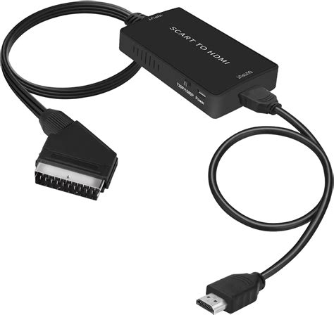 uhddadi Scart to HDMI Converter with HDMI Cable, Full HD 720P/1080P ...