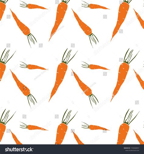 Carrot Vector Pattern Wallpaper Surface Textures Stock Vector (Royalty ...