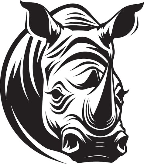 Premium Vector | Graphic Rhino Black Vector RenderingRhino Outline ...