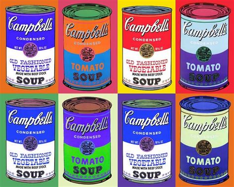 Pop artist Andy Warhol's famous Campbell's soup cans that led the ...