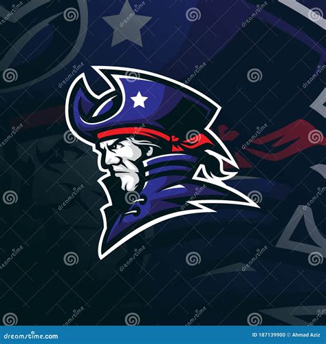 Patriot Mascot Logo Design Vector with Modern Illustration Concept ...