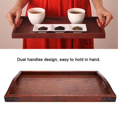 LYUMO Wooden Serving Tray, Home Hotel Serving Tray Plate for Tea Set ...