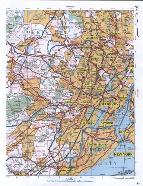 Image map of Middlesex County, New Jersey state, New Brunswick city