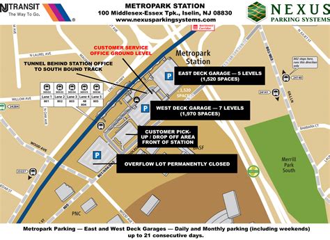 Metropark Parking Facility Directions - Nexus Parking Systems