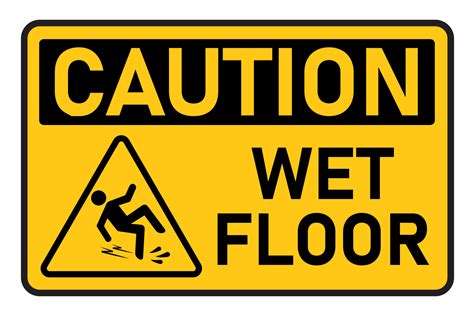 caution slippery after cleaning wet floor yellow printable sign ...