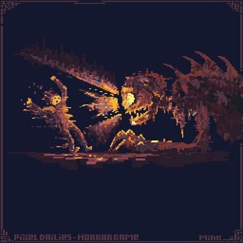 Pixel dailies - horror game [OC] : PixelArt | Cool pixel art, Pixel art ...