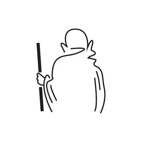 simple line drawing of mahatma gandhi 18860531 Vector Art at Vecteezy