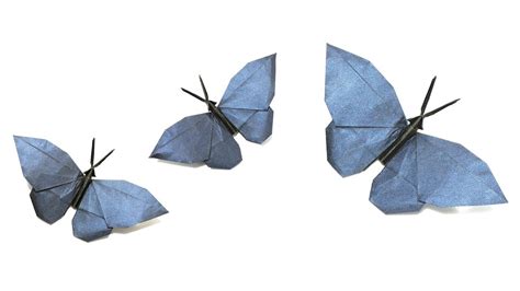 Origami Butterfly tutorial (Hideo Komatsu) 折り紙 蝶 оригами бабочка ...