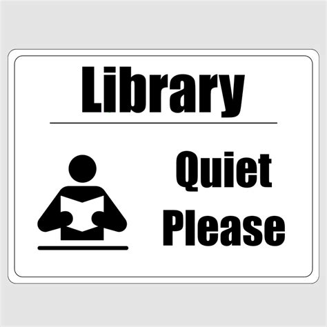 Library Quiet Please Sign