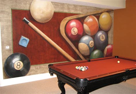 Billiards game room-custom hand painted mural. | 1000 | Billiards, Pool ...