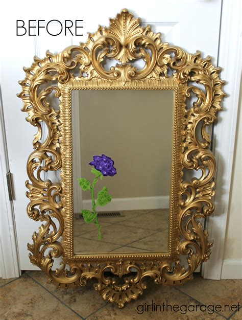 How to Paint Something to Look Like Wood: Plastic Mirror Makeover ...