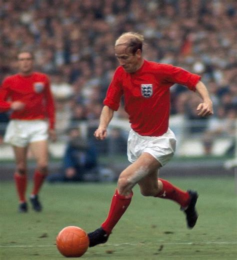 Bobby Charlton of England in action at the 1966 World Cup Final ...