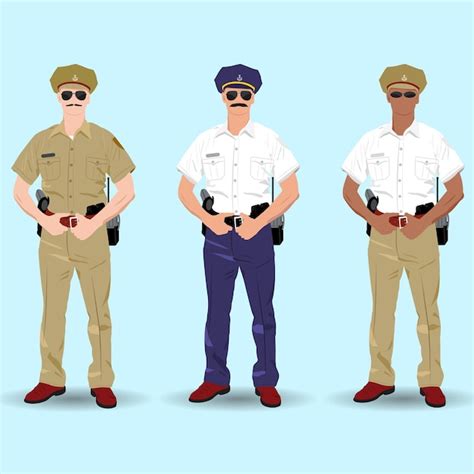 Premium Vector | Indian Police Uniform and Indian Traffic Police ...