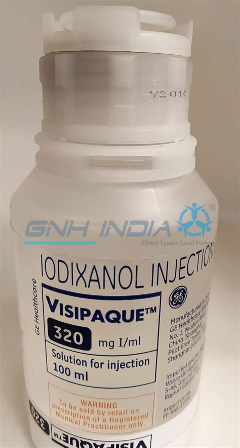 BUY Iodixanol USP - Visipaque 320mg 320mg/100ml by GE Healthcare ...