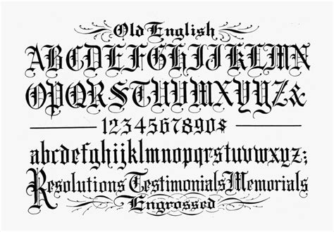 Hip Hop Fonts Png Clipart - Old English Decorative Calligraphy Fonts ...