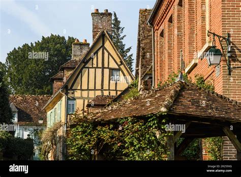 Gerberoy is ont of the most beautiful village of France - Man walking ...