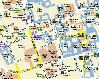 Oxford City Centre Map - Campus Map