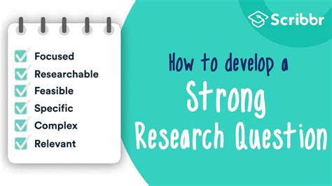 How to Develop a STRONG Research Question | Scribbr 🎓 - YouTube