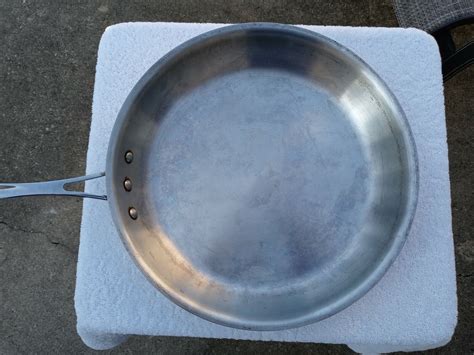 CALPHALON 1392 12" Stainless Steel frying pan with original glass cover ...