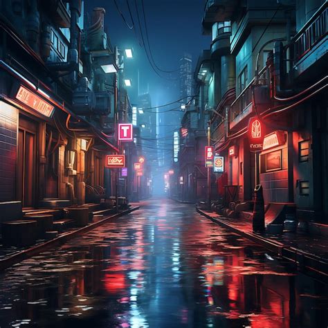 Premium AI Image | Cyberpunk Alley Step Into a Gritty Cyberpunk ...