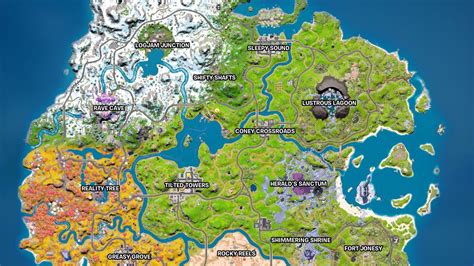 Fortnite Chapter 3 Season 4 map, named locations and landmarks ...