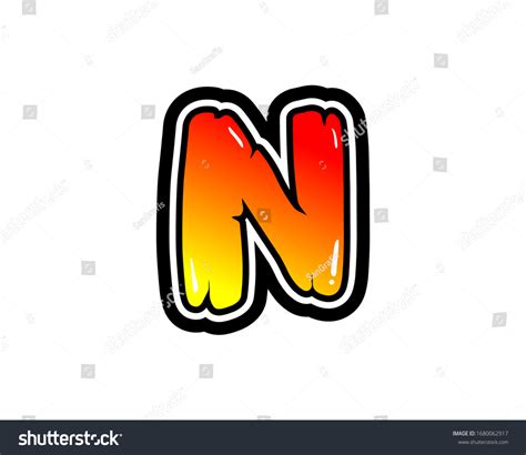 Intial Letter N Logo Graffiti Style Stock Vector (Royalty Free ...