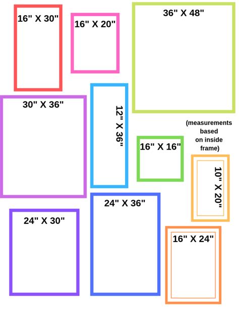 Canvas Sizing Guide (Standard Canvas Sizes Here at Canvas Vows ...