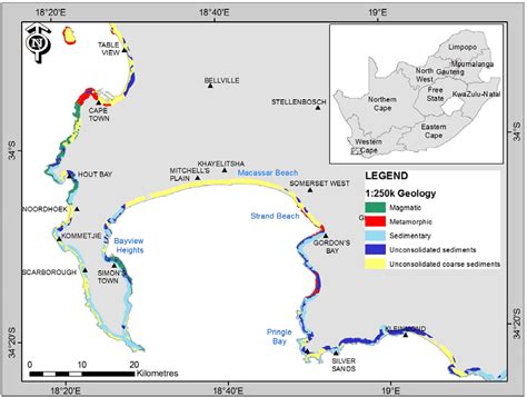 The geology along the Western Cape coastline | Download Scientific Diagram