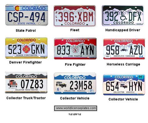 Colorado License Plates | Colorado, Plates, State of colorado