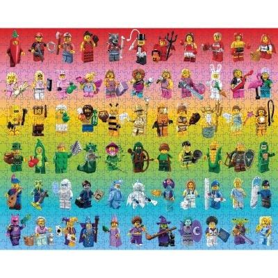 Lego Minifigure Rainbow 1000 Piece Jigsaw Puzzle by LEGO | Waterstones