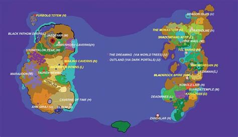 Wow Classic Dungeon Maps : All Maps List (From 13-60 Level)