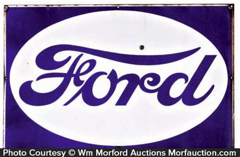 Ford Motor Porcelain Sign • Antique Advertising