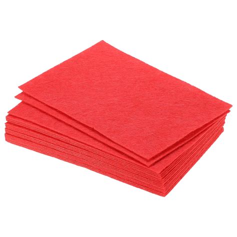 Soft Felt Sheets Fabric Craft Sheets Red 6 Inch x 4 Inch 18 Pcs ...