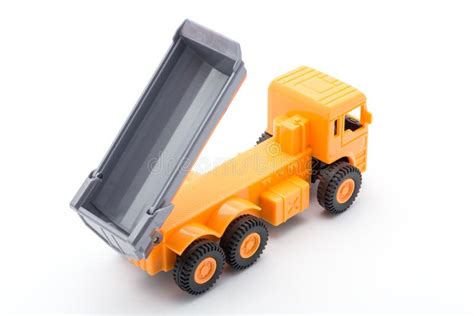 Orange truck toy stock image. Image of mixer, background - 65120329