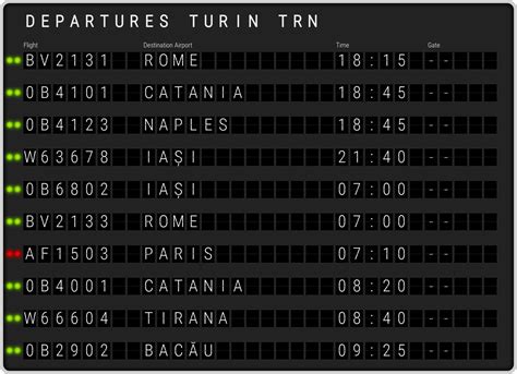 Turin Caselle Airport Departures [TRN] Flight Schedules & departure