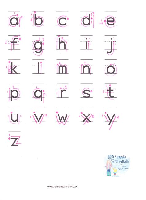 Alphabet Writing Sheet lowercase