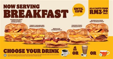 Burger King Croissant Wich Breakfast Menu Promotion from RM3.90 only