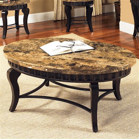 Oval marble coffee table living room | EasyHomeTips.org