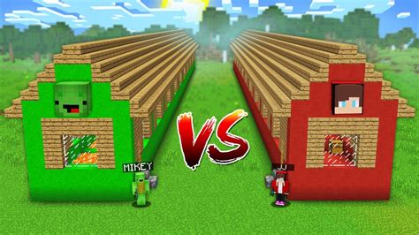 JJ and Mikey - LONGEST HOUSE BATTLE PRANK in Minecraft gameplay by ...