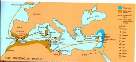 Phoenician trade map | History geography, Map, Scilly island